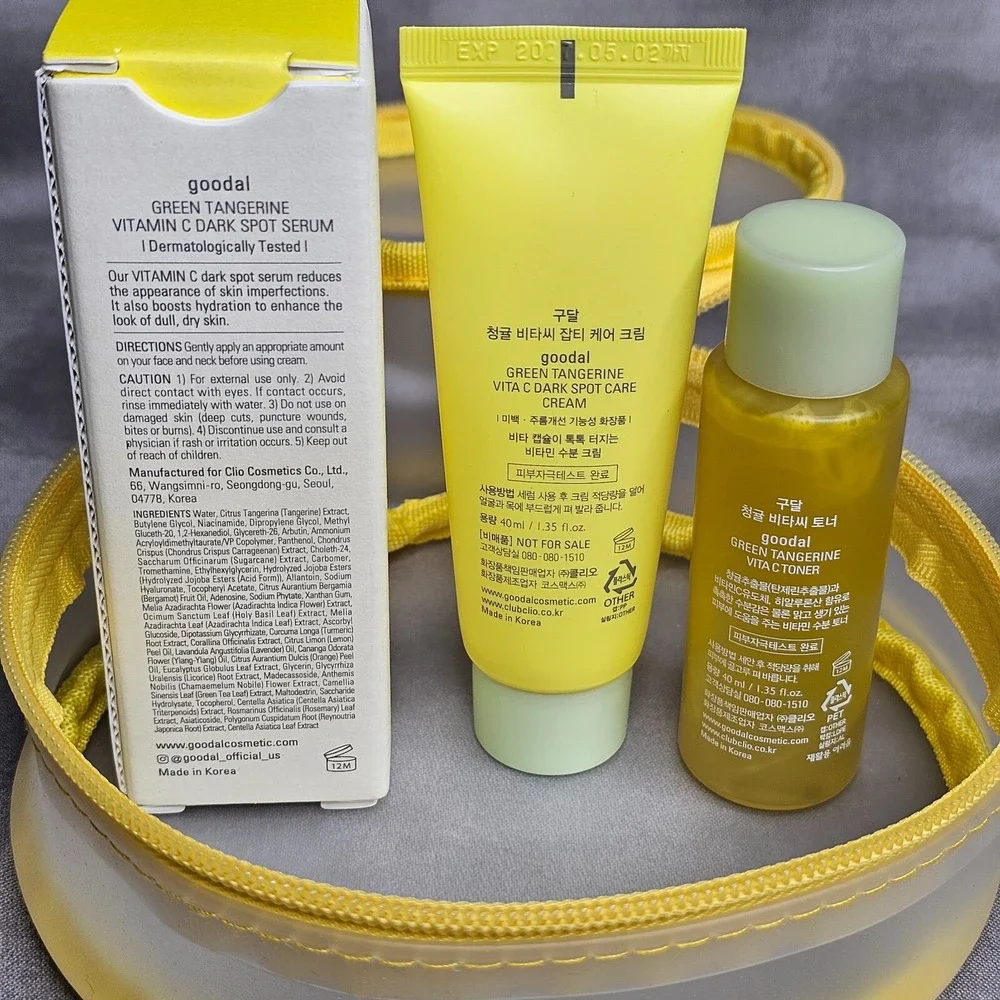 GOODAL Green Tangerine‎ Vitamin C Gift Set: Serum, Cream, Toner - Exp 10/26